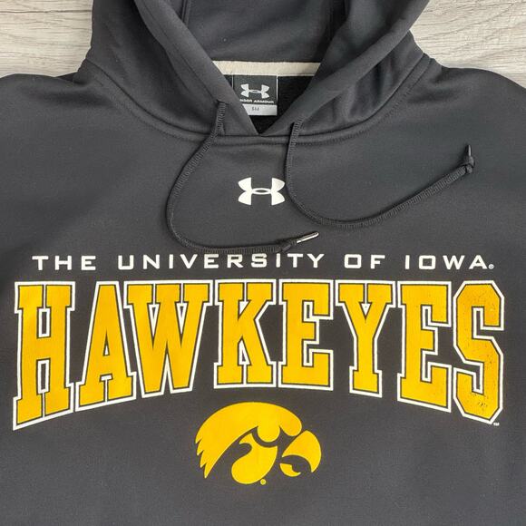 Under Armour The University of Iowa Hawkeyes Hoodie Black Mens Small - Picture 4 of 8